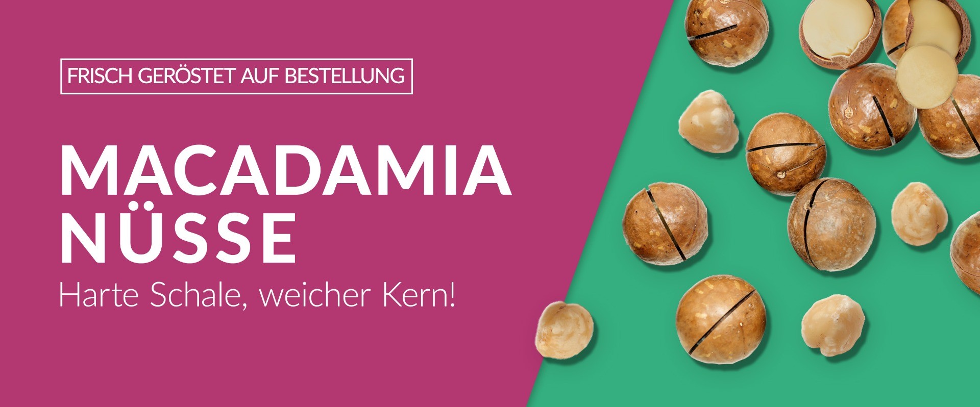 Macadamia Nüsse - Harte Schale, weicher Kern!