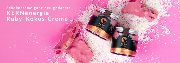 Schokocreme mal anders: Die KERNenergie Ruby-Kokos Creme