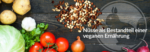 Nüsse als Bestandteil einer veganen Ernährung