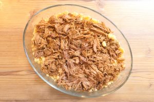 Pulled Pork auf Käsespätzle