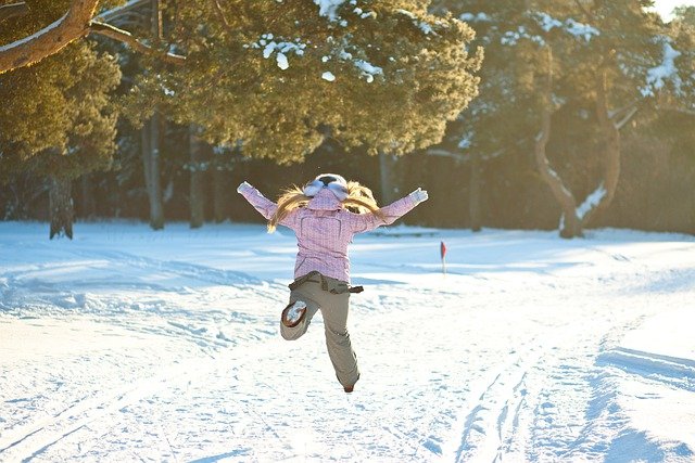 Bewegung im Schnee