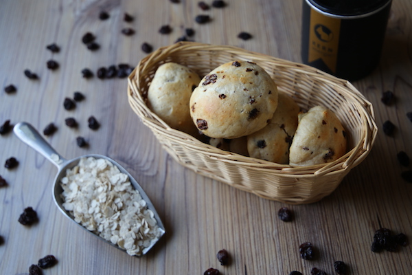 Quarkbrötchen mit Rosinen