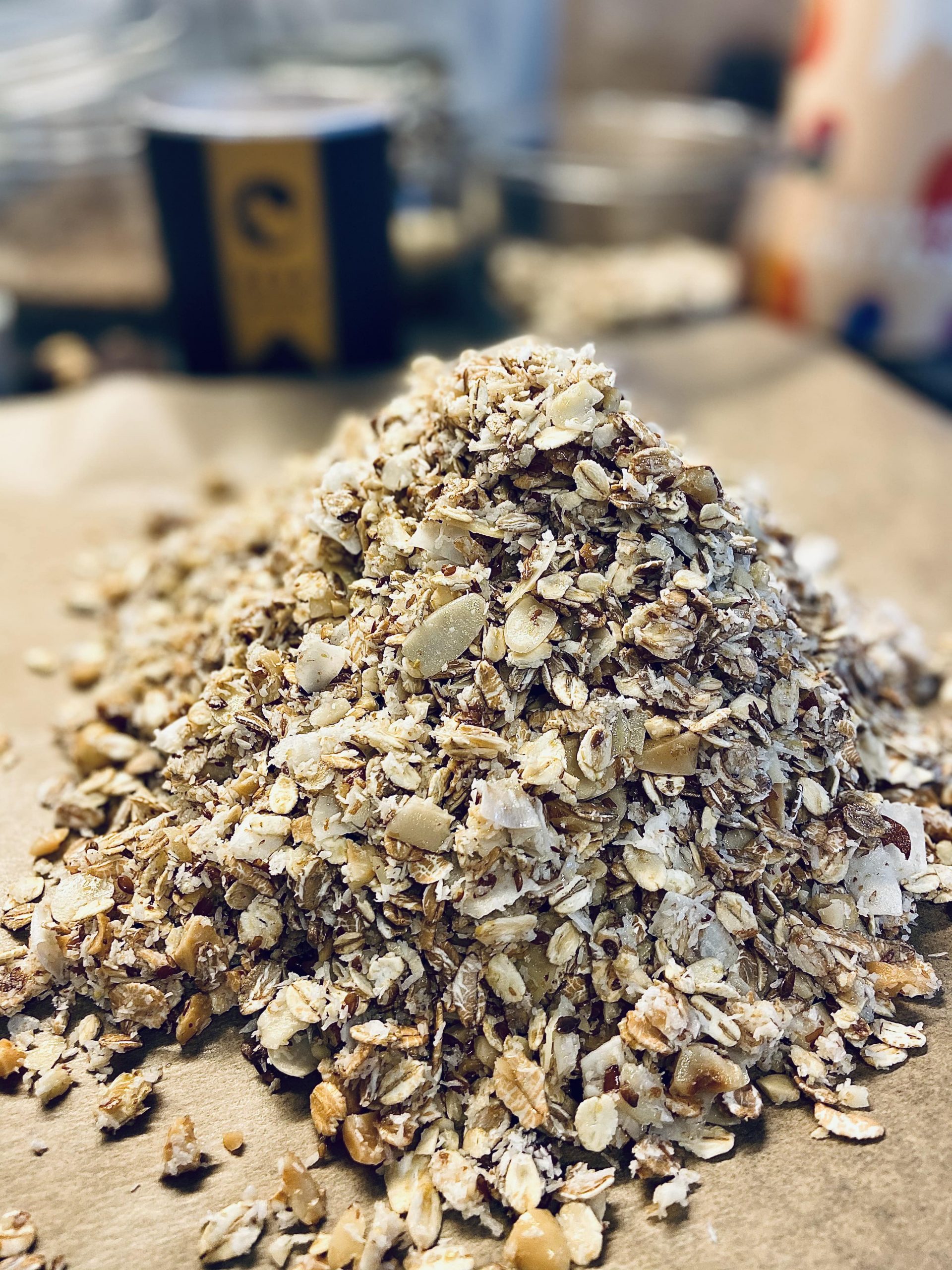 Haferflocken für Nuss Granola